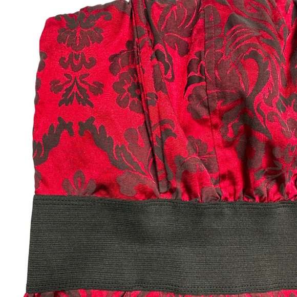 Speechless Ruby Floral Damask Mini Dress (11) - Picture 3 of 10